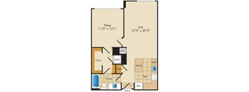 1 Bed 1 Bath-A12b