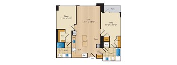 2 Bed 2 Bath Sig-BS1b