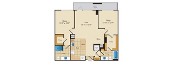 2 Bed 2 Bath-B1b