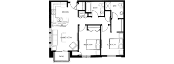 Vicinato H Floor Plan at Vicinato, Madison, WI, 53715