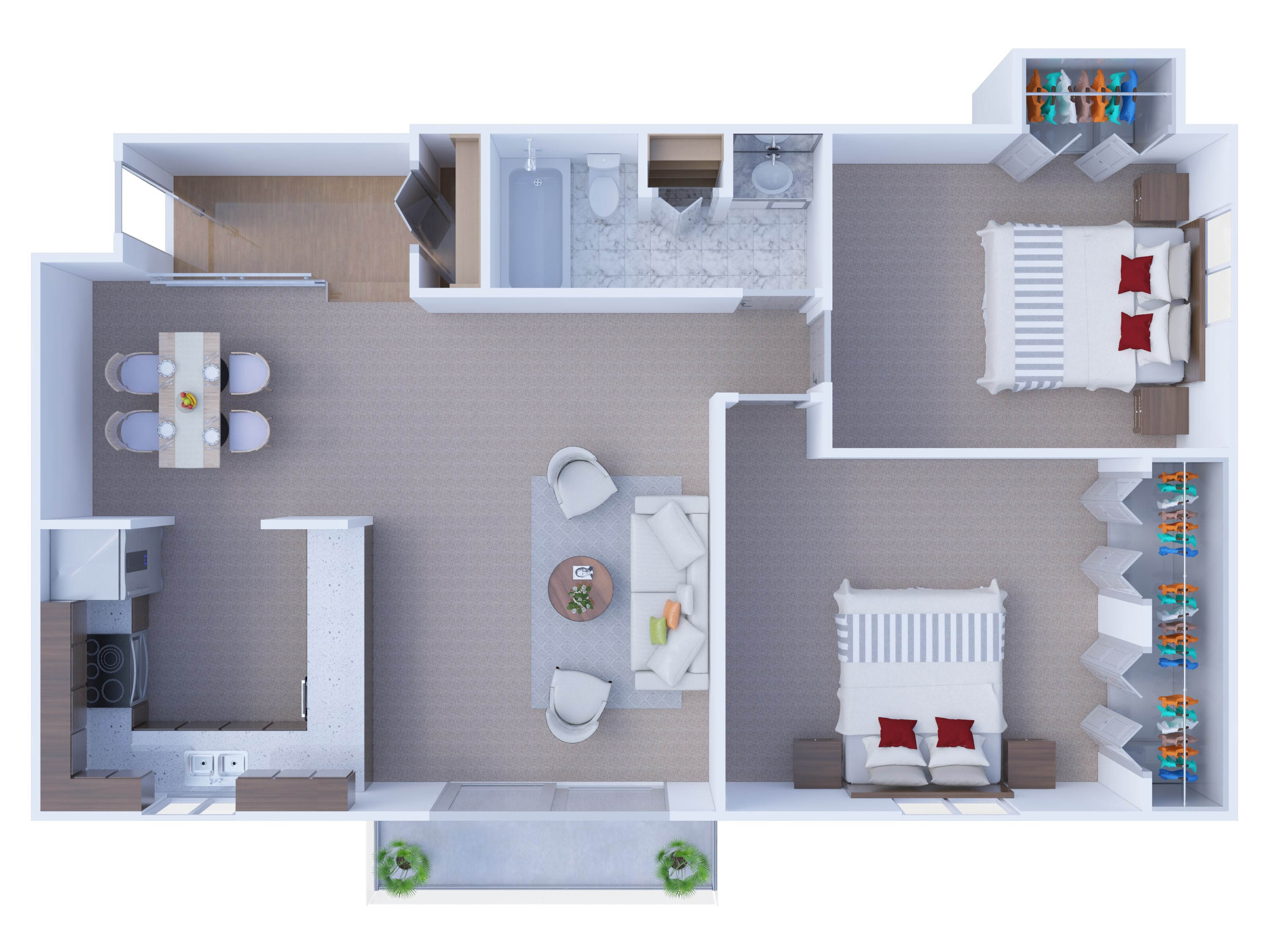2 Bedroom Floor Plan B1