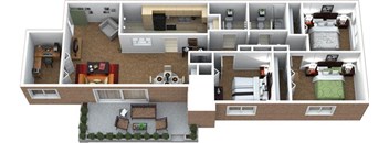 3Bedroom   1.5Bathroom