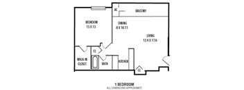 1Bedroom   1Bathroom