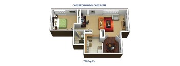 1Bedroom   1Bathroom