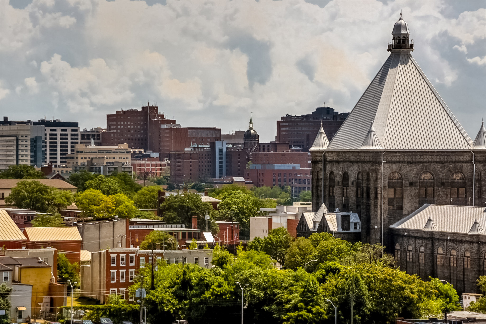a view of the city from the roof of the basilica