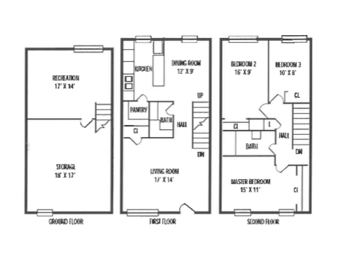 3 Level 3 Bedroom Townhome