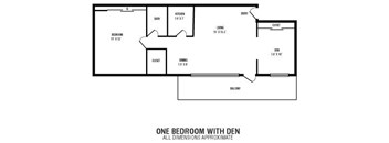 1 Bed 1 Bath with Den