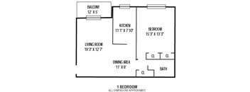 1 Bed 1 Bath