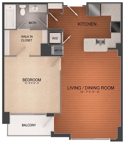 1 Bed 1 Bath