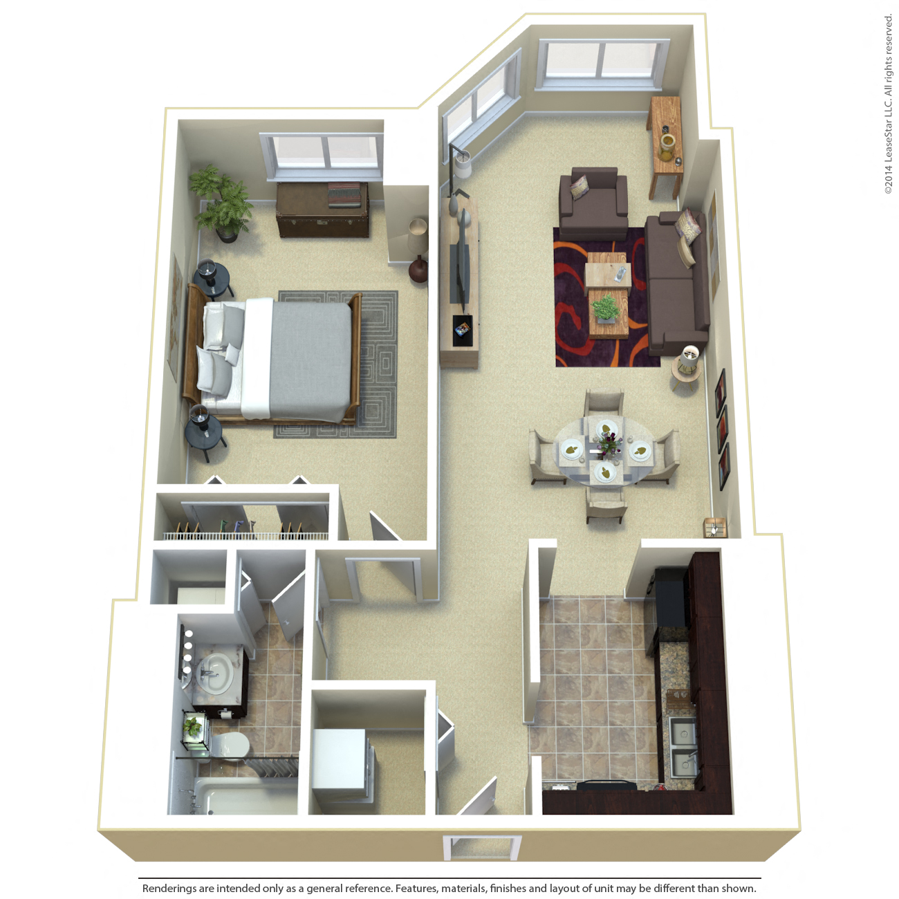 1 Bed 1 Bath
