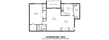 1 Bed 1 Bath