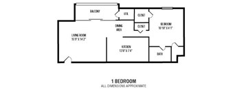 1 Bed 1 Bath