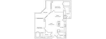 2 Bedroom 2 Bathroom Balcony