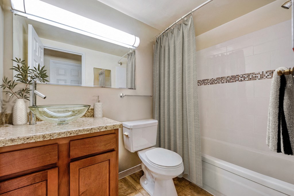 a bathroom with a shower and a toilet and a sink