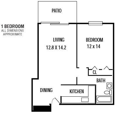 1Bedroom 1Bathroom