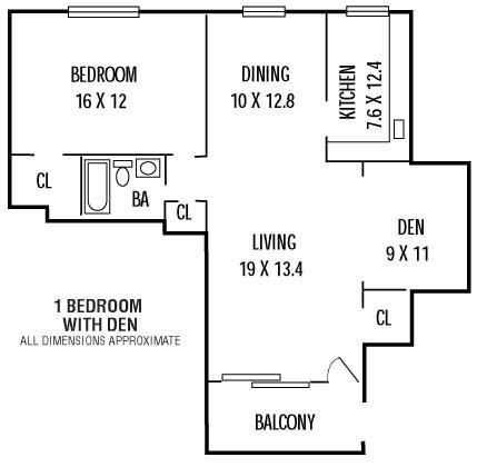 1Bedroom Den 1Bathroom