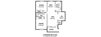 2Bedroom  Den  1Bathroom