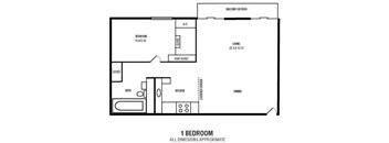 1Bedroom  1Bathroom