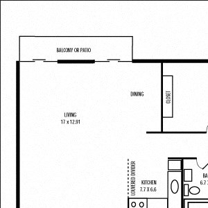 2Bedroom 1Bathroom
