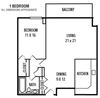 1Bedroom 1Bathroom