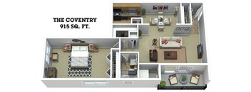 1Bedroom 1Bathroom