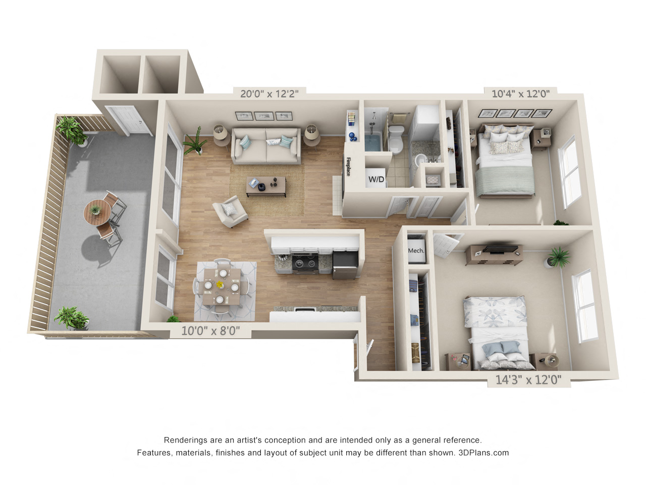 Two Bedroom-One Bath