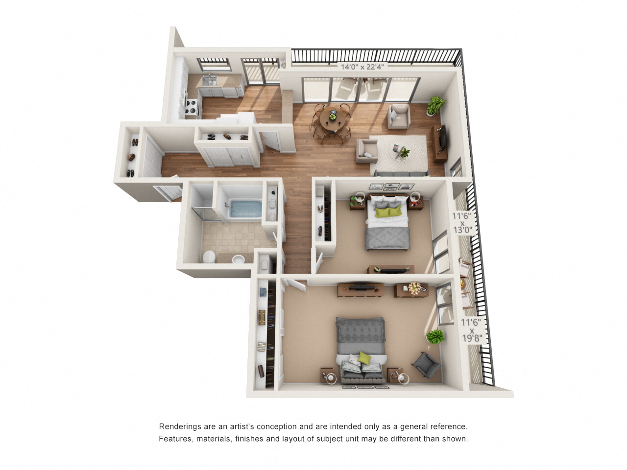 Two Bedroom-One Bath