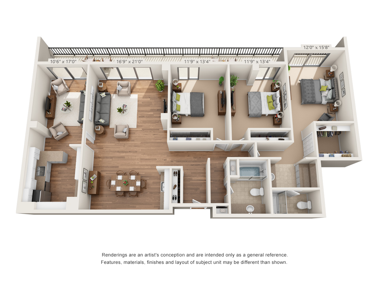 Three Bedroom-Two Bath