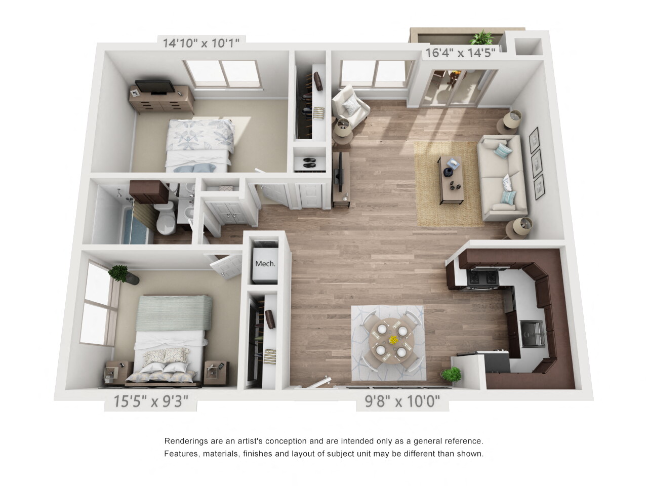 Two Bedroom-One Bath
