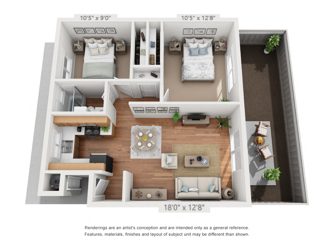 Two Bedroom-One Bath