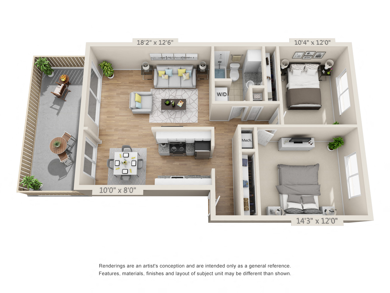 Two Bedroom-One Bath