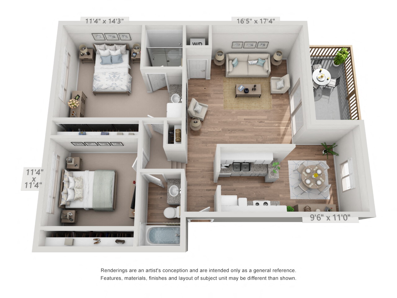 Two Bedroom-Two Bath