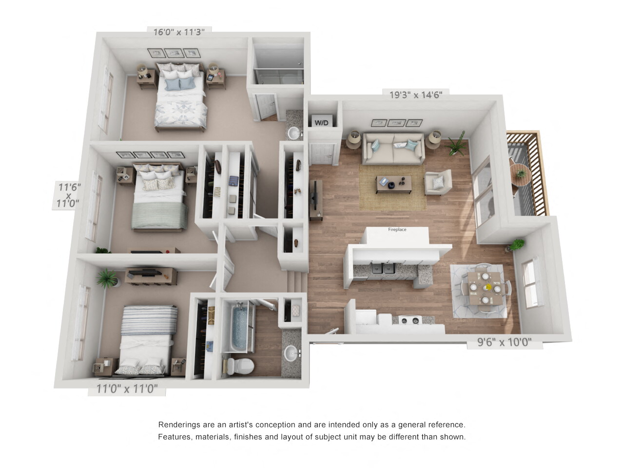 Three Bedroom-Two Bath