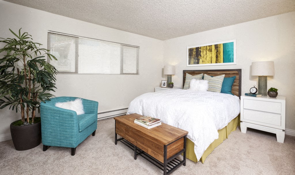 our apartments offer a bedroom with a king sized bed