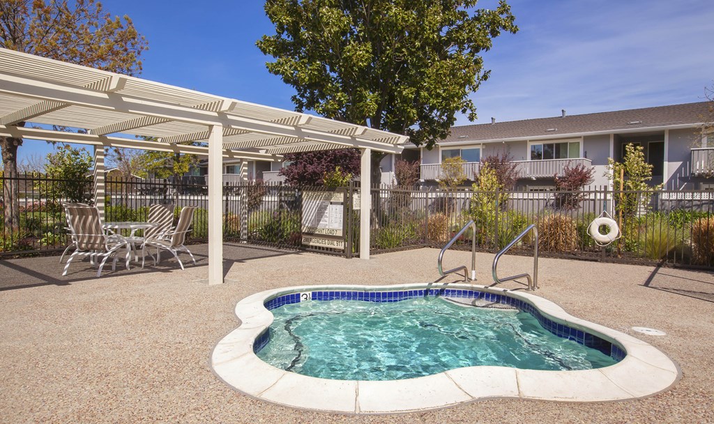 our apartments have a private jacuzzi and a pool