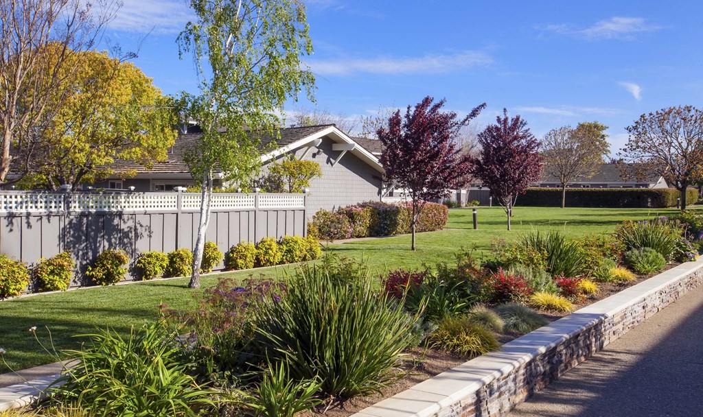 a house with a garden in front of it