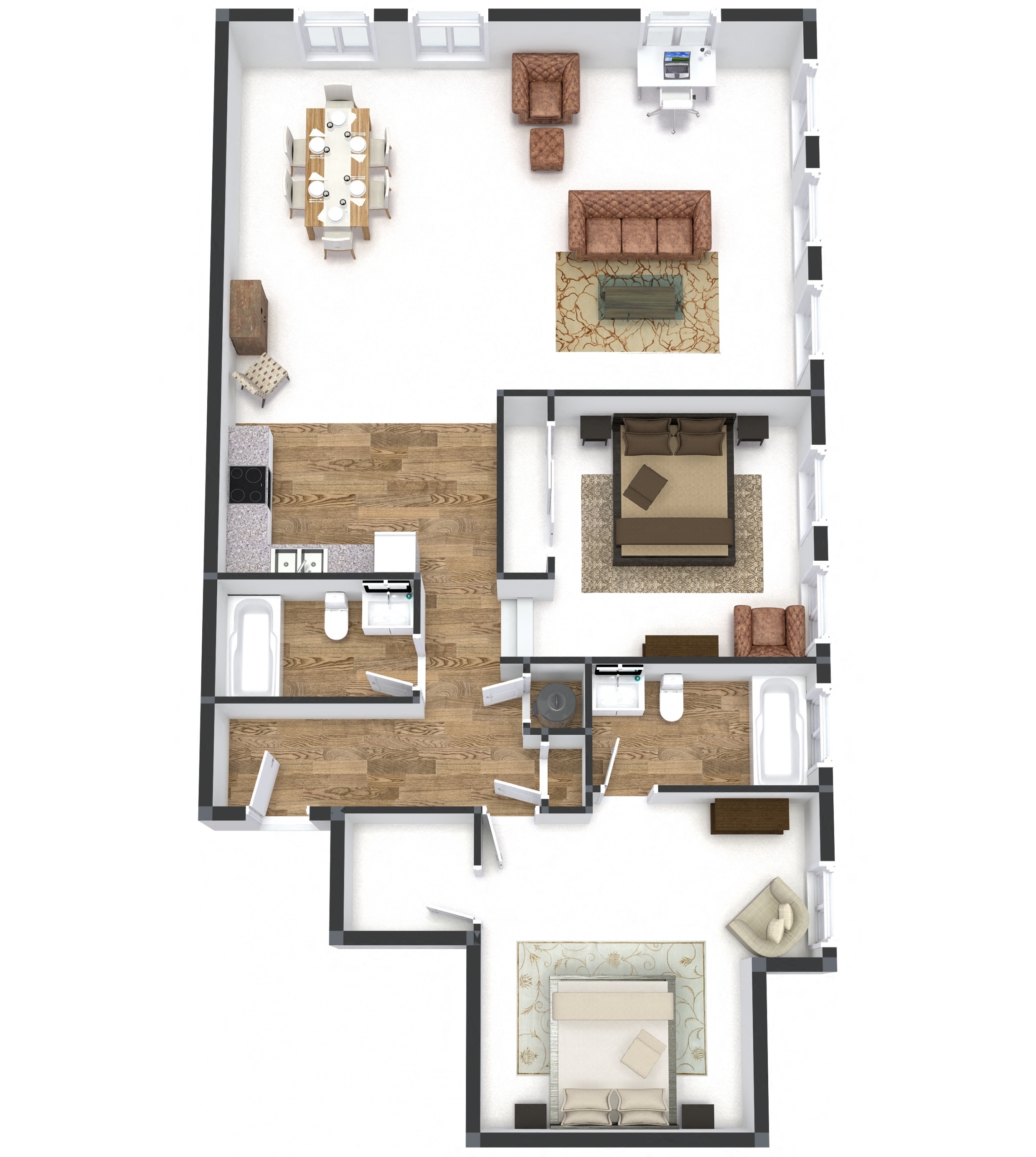 Two Bedroom Flat Plus