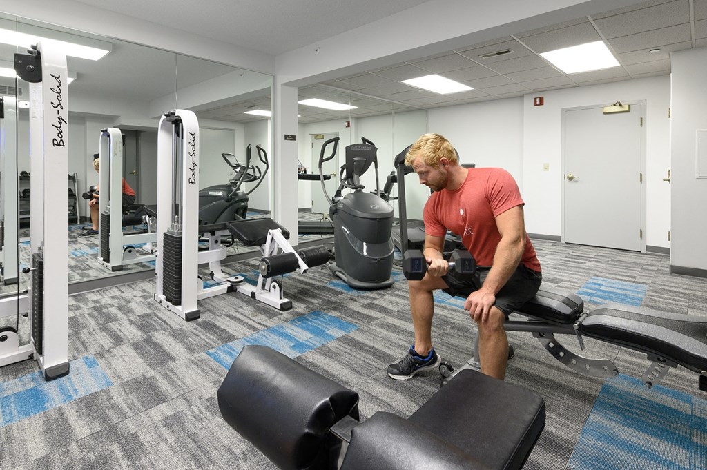 a man working out in the gym