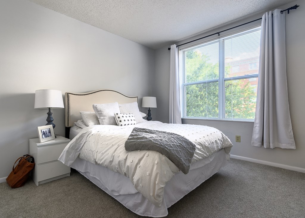 the preserve at ballantyne commons bedroom with bed and window