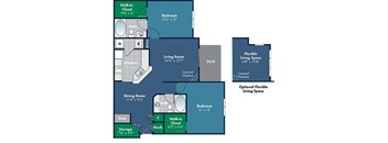 2 bedroom 2 bathroom Lyon Floorplan, Starting from 1132 Square-Foot at Abberly Place at White Oak Crossing by HHHunt, Garner, NC 27610