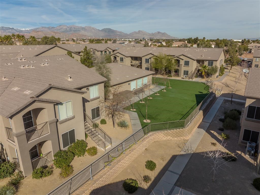 our apartments are located in the community and have a large yard