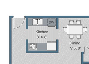 2x1 Deluxe Floor Plan 2x1 Deluxe Floor Plan at Sterling Bluff Apartments, Georgia