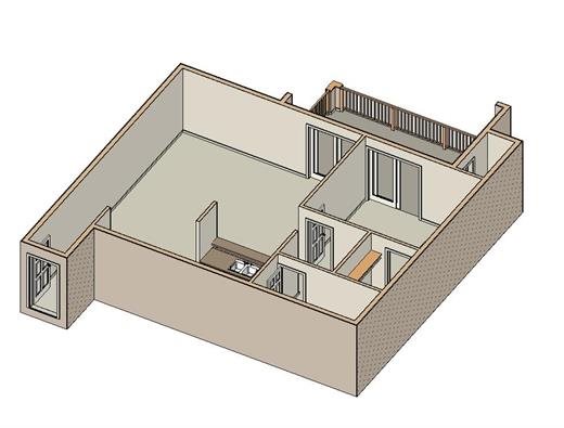 1x1 Floor Plan 3