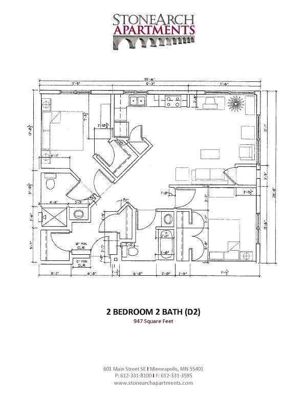 2x2 Floor Plan 25