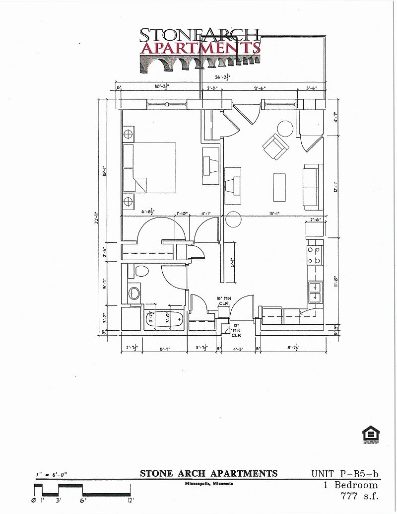 1x1 Floor Plan 30