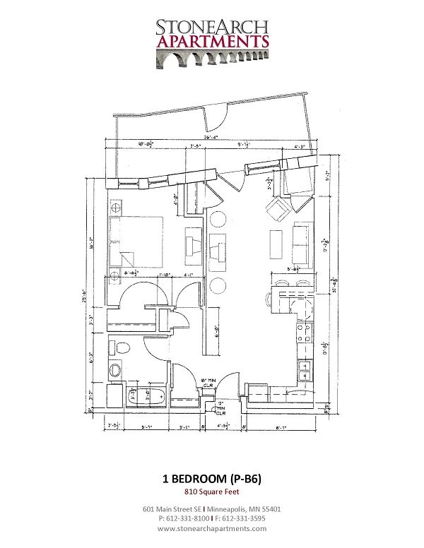 1x1 Floor Plan 31
