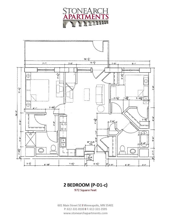 2x2 Floor Plan 36