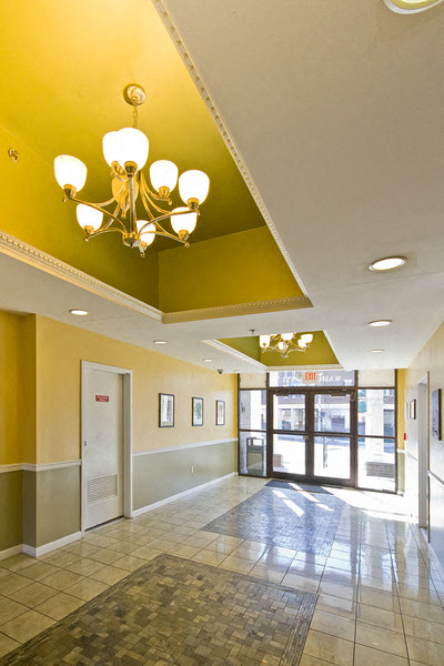 entrance and lobby of the building