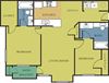 2 Bedroom 2 Bath 2D Floorplan 2 Bedroom 2 Bath 2D Floorplan-Bridgeport Apartments Lincoln, NE