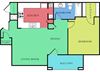 1 Bedroom 1 Bath 2D Floorplan 1 Bedroom 1 Bath 2D Floorplan-Waterbrook Apartments Lincoln, NE